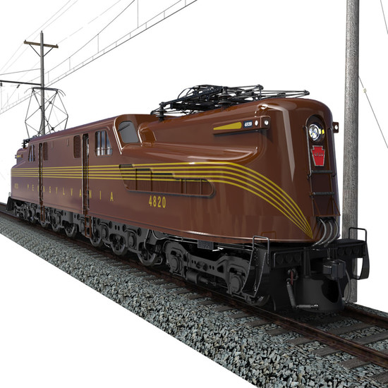 gg1 electric locomotive 3d model