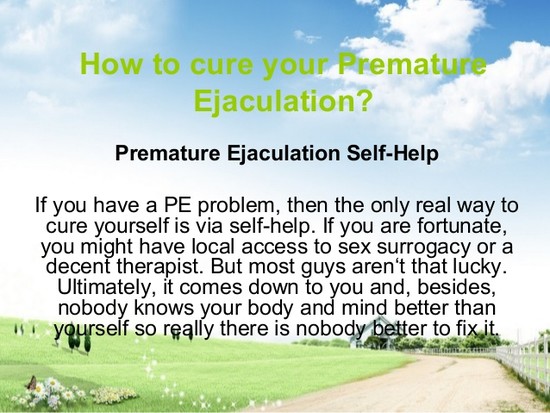 How to cure your premature ejaculation