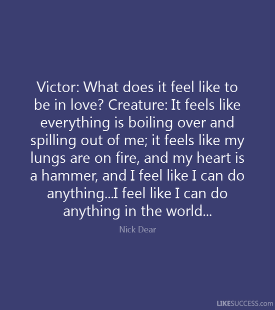Victor: What does it feel like to be in by Nick Dear ...