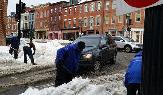 Georgetown Ambassadors Clean After Winter Storm Jonas