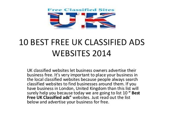 10 best free UK classified ads websites 2014