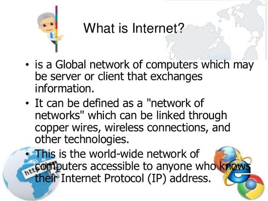 Internet, intranet and extranet