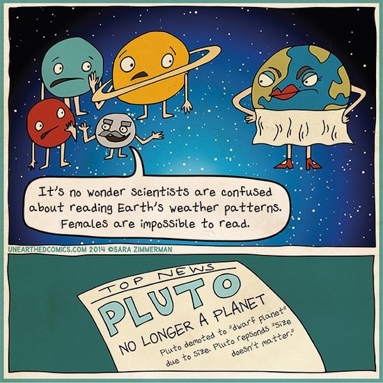 Astronomy cartoon about why Pluto is no longer a planet by ...