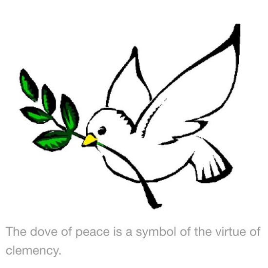 Doves represent peace and clemency. O&P. Olive is the ...