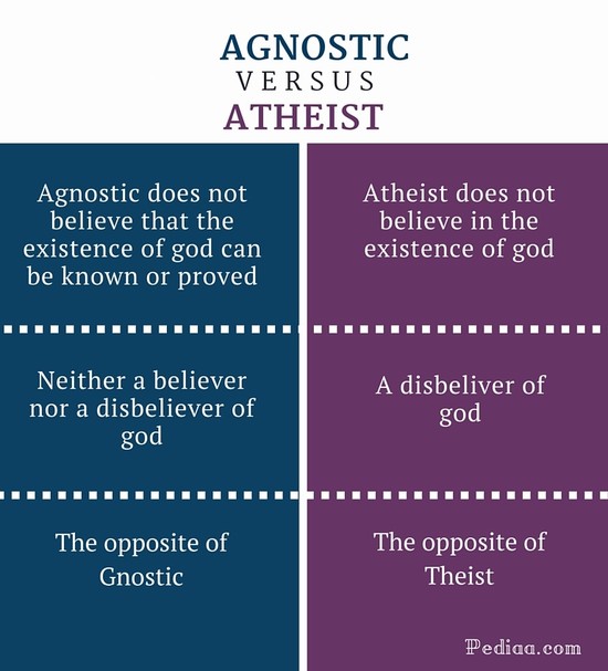 Difference Between Agnostic and Atheist | Definition ...