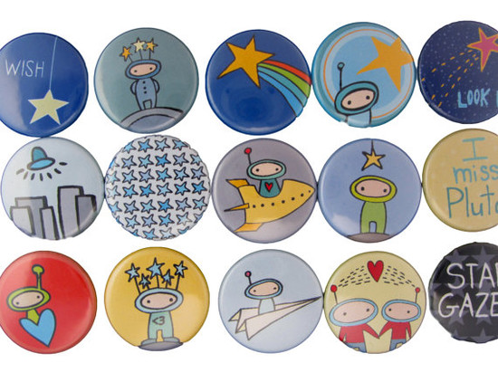 Out of this World Pick your 4 Magnets Space Magnets