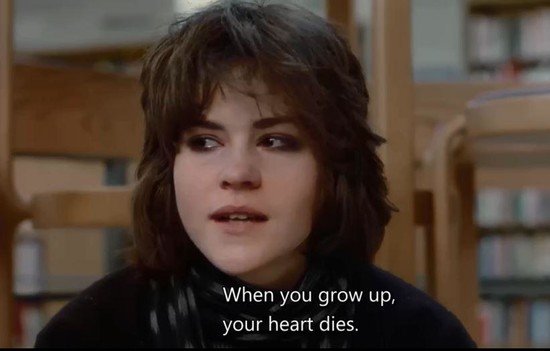 When you grow up your heart dies | Picture Quotes