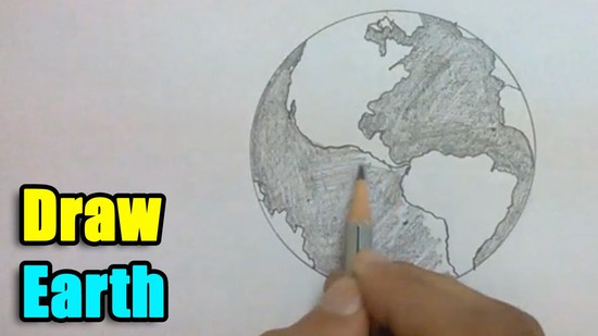 How to Draw Earth - YouTube
