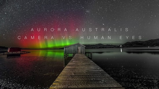 Aurora Australis : Camera VS Naked Eyes - YouTube