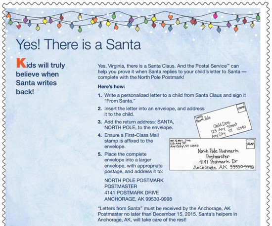Santa Claus Address To Send Letters 2015: From North Pole ...