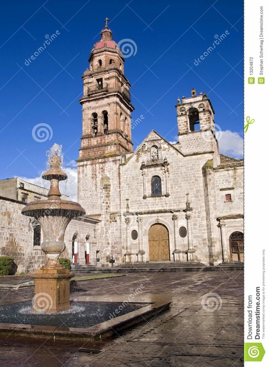 Church in Morelia, Mexico stock photo. Image of huge ...