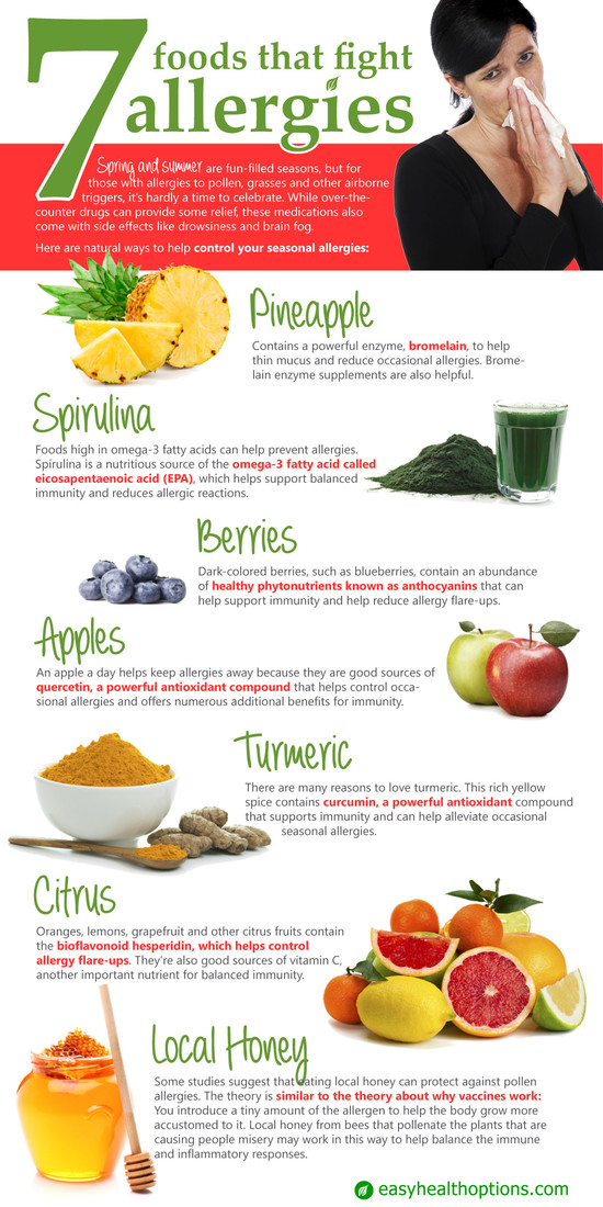 7 foods that fight allergies [infographic] - Easy Health ...