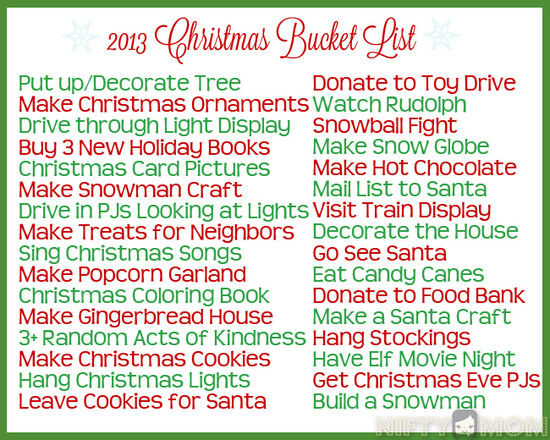 Fun Christmas Bucket List Ideas + Printables