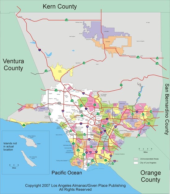 Larger Detailed Map of Los Angeles County | Maps ...