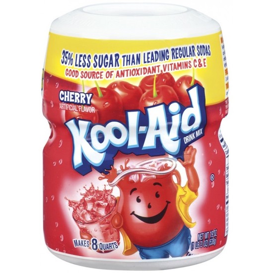 Kool Aid Cherry Drink Mix Tub 19oz (538g) - American Fizz