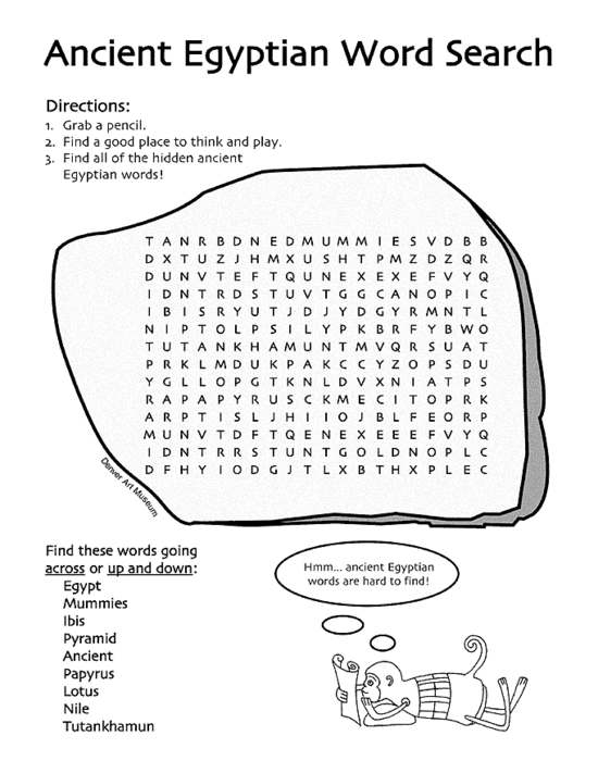 Egypt_wordsearch.gif (682×882) | Ancient Civilizations ...