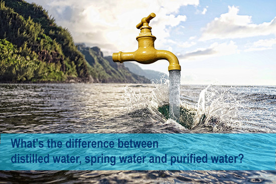 What is the difference between distilled water, spring ...