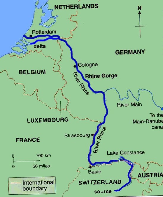 Germany Map Rhine River