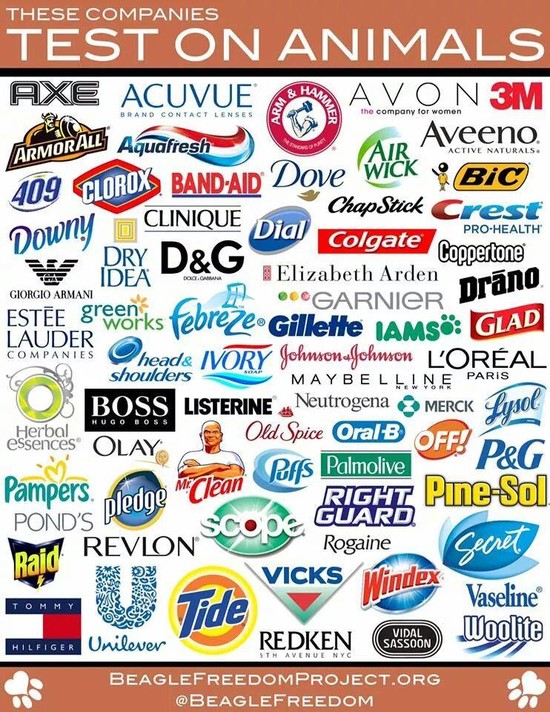 brands that test on animals