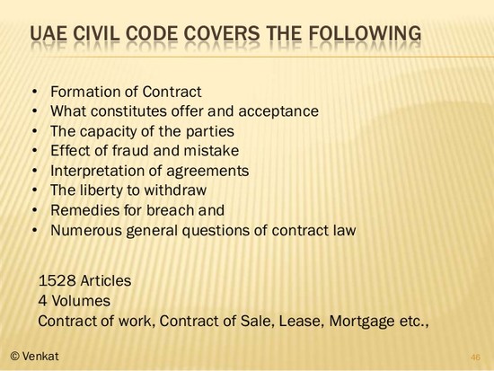 Primer on uae civil code
