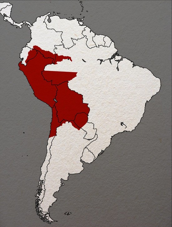 Map of the short-lived Peru-Bolivian Confederation ...