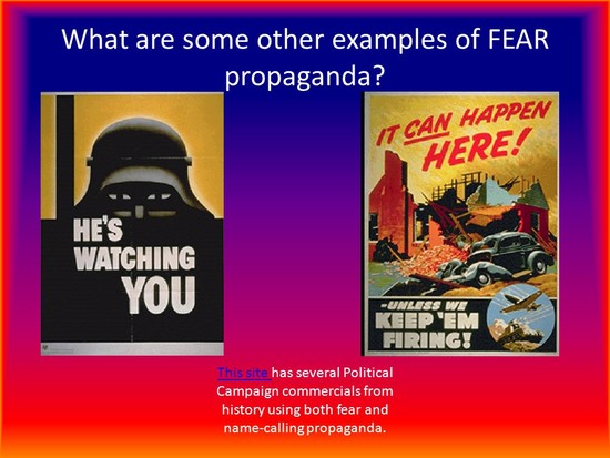 Propaganda Techniques Creating Propaganda Analyzing ...