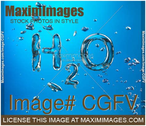 Stock photo: H2O Formula Made by Oxygen Bubbles in Water ...