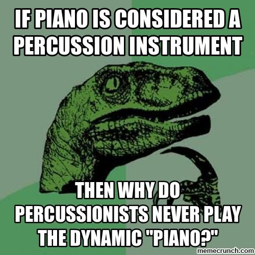 if Piano is considered a percussion instrument