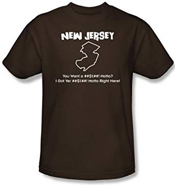 Amazon.com: New Jersey Funny Adult T-shirt - NJ Motto ...