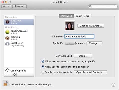 Reset Admin password with Apple ID