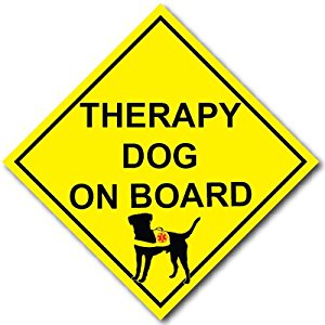 Amazon.com: Therapy Dog on Board Decal - REFLECTIVE ...