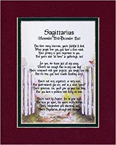 Amazon.com: "Sagittarius" Clever 8x10 Horoscope Poem ...