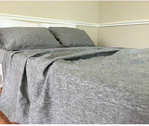 Amazon.com: Chambray Grey Bed Sheets, Chambray Bedding ...