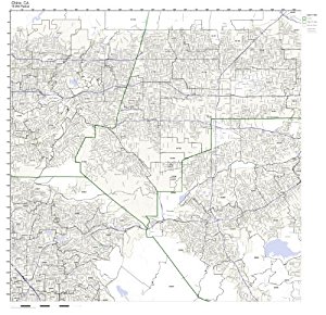 Amazon.com: Chino, CA ZIP Code Map Laminated: Prints ...