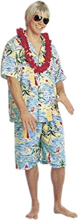 Amazon.com: Men's Hawaiian Tourist Costume (One Size ...
