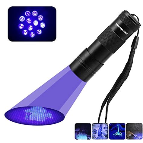 Black Light UV Flashlight, Zerhunt 12 LED Ultraviolet ...