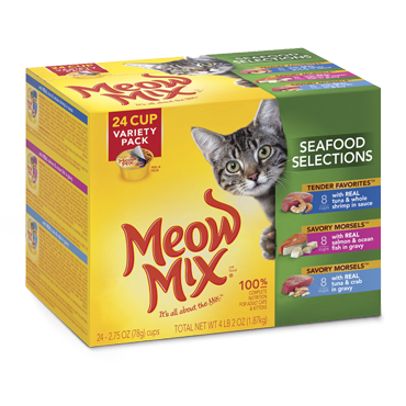 Amazon.com : Meow Mix Seafood Selections Variety Pack Wet ...