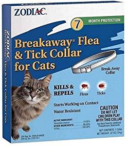 Amazon.com : BREAKAWAY Flea & Tick Zodiac Collar for Cats ...