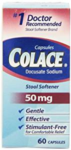 Amazon.com: Colace Docusate Sodium Stool Softner, 50 mg ...