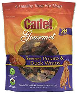 Amazon.com : Cadet Duck & Sweet Potato Dog Treat Wraps; 28 ...