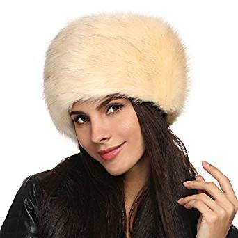 Zeogoo Women Winter Faux Fur Russian Cossack Style Hat ...