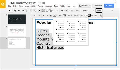 How to Add Text & Bullet Points in Google Slides ...