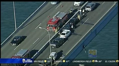 Chain-reaction crash on Coronado Bridge - CBS News 8 - San ...