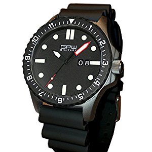 German Military Titanium Watch. GPW Big Date. Red Minute ...