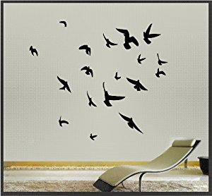 Amazon.com: Flock of birds - Vinyl Sticker Decal Wall art ...