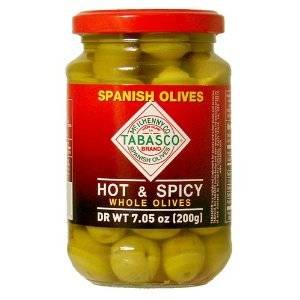 Amazon.com : Tabasco Whole Spicy Spanish Olives - 7.5 oz ...