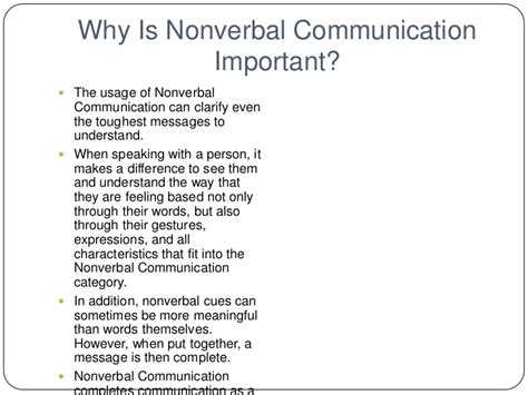 Nonverbal Powerpoint Presentation