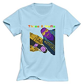 Amazon.com: GYKU Women's Three 6 Mafia T-Shirt SkyBlue US ...