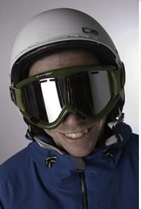When wearing a snow goggle with a helmet, should the ...