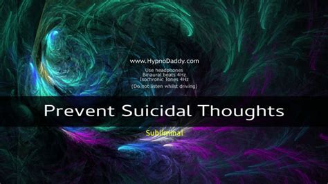 Prevent Suicidal Thoughts - Subliminal - YouTube